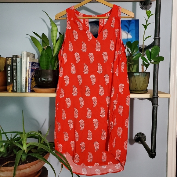 Burnt orange Paisley dress - Picture 2 of 4